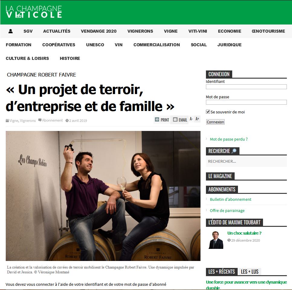 La champagne viticole